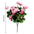 thumbnail image 2 of Littleplum Artificial Geraniums Flowers Silk Geraniums for Outdoors UV Resistant Purple Pink Bush Faux Flowers Plant Geraniums for Garden Home Decor Patio Vase Table Centerpiece,Watermelon Red, 2 of 9