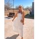 thumbnail image 5 of Vestido ZESICA de mujer 2025 de verano bohemio, sin tirantes, blanco, talla S, 5 of 9
