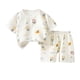 thumbnail image 1 of Odeerbi 1-6 Años Niños Niñas Pijama de Verano de Algodón de Manga Corta Conjunto de Pantalones Cortos Suave Estampado de Flores Conjuntos de Pijama de Dos Piezas, 1 of 3