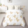 thumbnail image 2 of jejeloiu Vintage Flower 7-Piece Twin Bedding Sets,Rustic Floral Bedding Comforter Set,Brown White Sheet Sets For Adult,Breathable Home Decor Reversible, 2 of 8