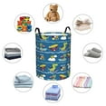 thumbnail image 6 of Fotbe Dinosaur on the Beach Vacation Laundry Basket with Handles, Waterproof Large Laundry Hamper, Wash Bag for Corner Dorm, Rolling Laundry Basket with Handles-Medium, 6 of 8