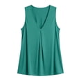 thumbnail image 5 of BUIGTTKLOP Plus Size Tank Tops for Women Plain Sleeveless Shirts V Neck Pleated Dressy Casual Blouses Loose Fitted Tunic Tops, 5 of 7