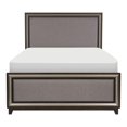 thumbnail image 4 of Ensemble de Meubles de Chambre Moderne 4 Pcs Lit Très Grand Table de Nuit Commode Miroir Finition Ébène et Argent, 4 of 7