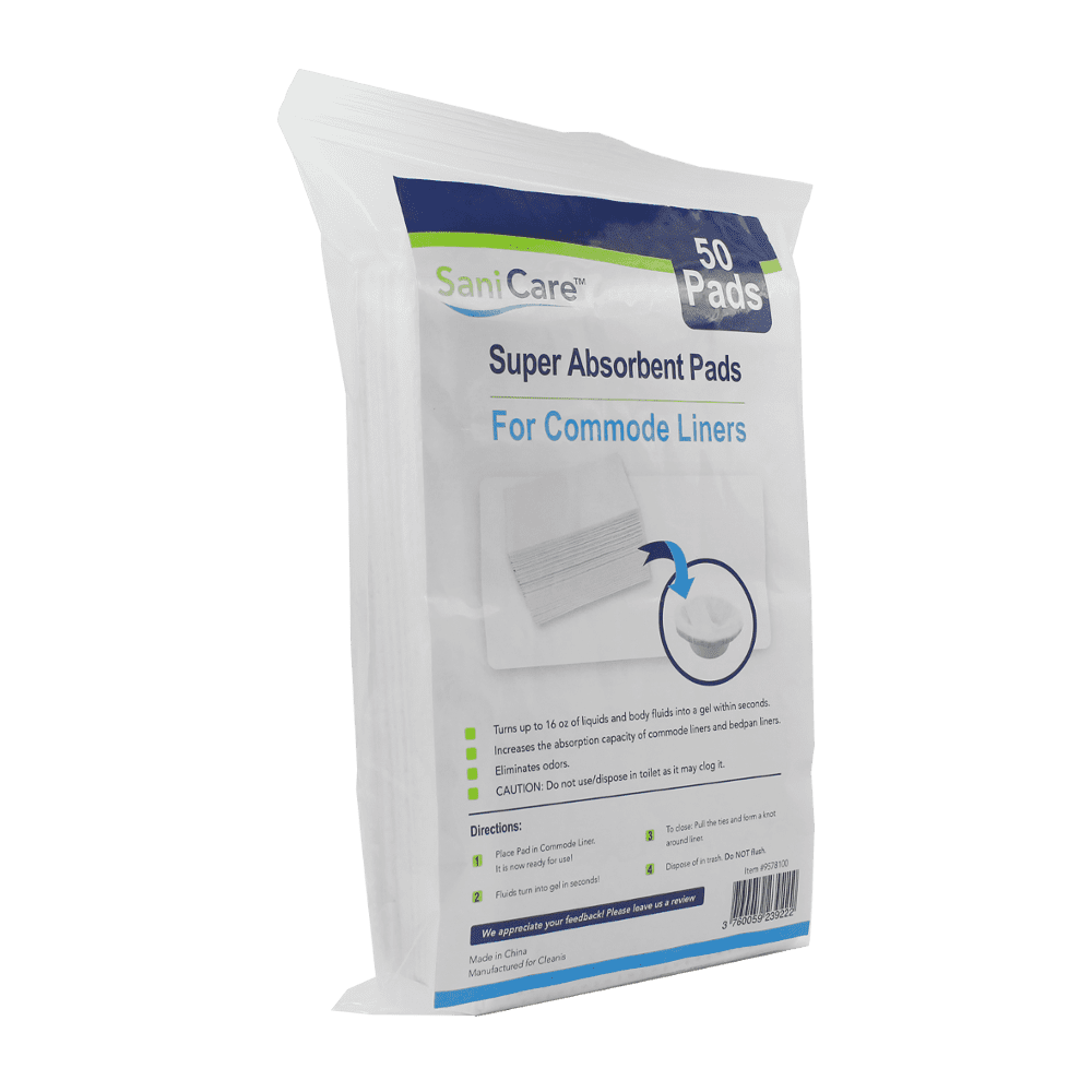 Pack of 50 Medical Grade SaniCare Super Absorbent Pads For Standard