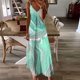 thumbnail image 4 of Vestido de Verano Casual de las Mujeres, Impresión Plegada Casual de Verano, Vestido de Cuello en V sin Mangas de Camis, 4 of 5