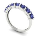 thumbnail image 2 of 1.19 ctw Wedding Band for Women - 18K White Gold Simulated Tanzanite Stackable Eternity Ring, 2 of 6