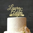 thumbnail image 2 of Custom Wedding Wood Engraved Cake Topper Persoanlized Names Cake Topper Cake Decoration 7-8 Inches Wide, 2 of 3