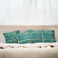thumbnail image 3 of Ambesonne Saying Throw Pillow Cover 4 Pack, Retro Poster, 24", Jade Green Tan, 3 of 6