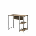Mainstays basic metal student computer desk rustic oak walmart