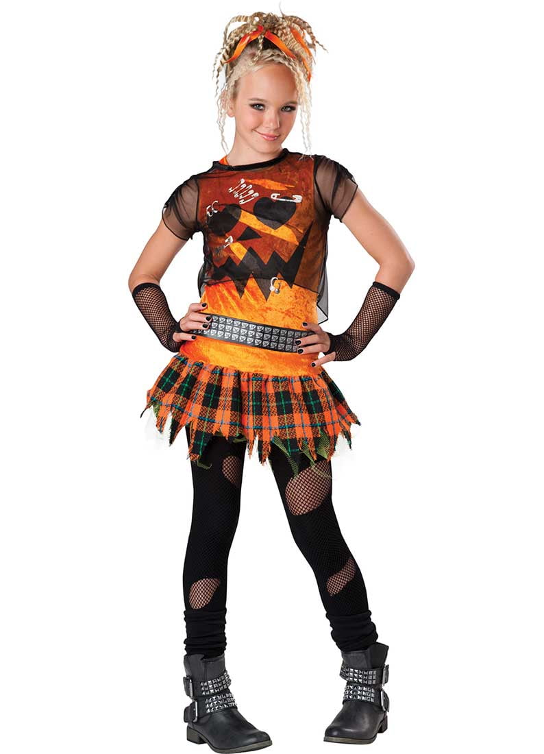 Tween Punk 'N Pumpkin Girl Costume by Incharacter Costumes LLC 18066 ...