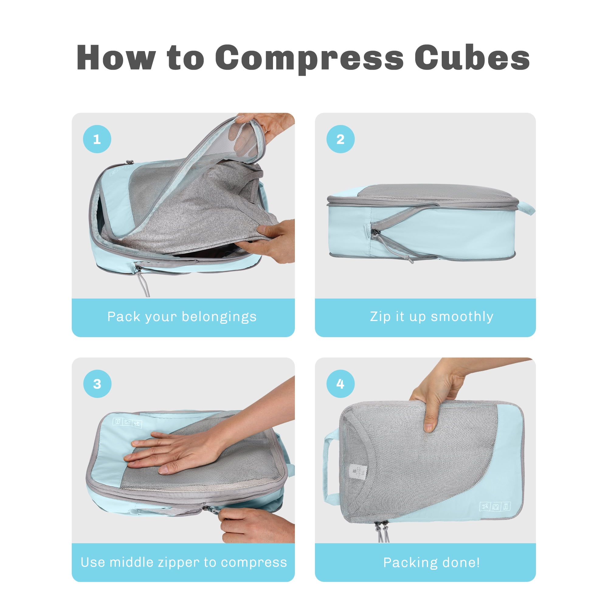Compression Packing Cubes Set – Hynes Eagle – Blue