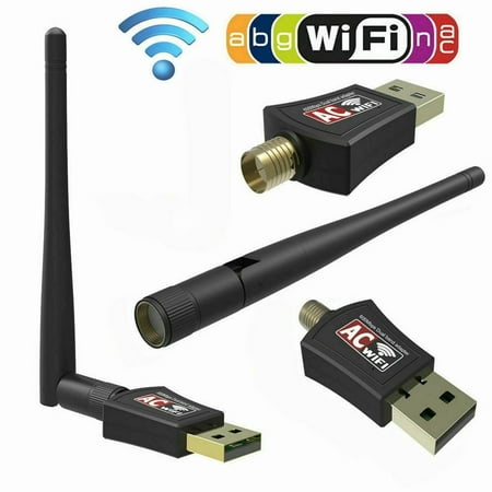 Black Friday!USB WiFi Adapter 600Mbps, [2019 Upgrade] Wireless Network WiFi Dongle with 5dBi Antenna for PC/Desktop/Laptop/Mac,Dual Band 2.4G/5G 802.11ac,Support WinXP/7/8/10/vista,
