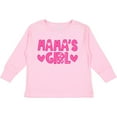 thumbnail image 3 of Inktastic Mama's Girl Pink with Hearts Girls Long Sleeve Toddler T-Shirt, 3 of 5