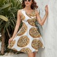 thumbnail image 3 of Chocolate Chip Cookie Dress Summer Street Style Dresses Female Sleeveless Printed Sundress, 3 of 7