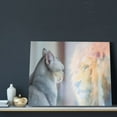 thumbnail image 3 of Gukieu The Cat Looks in the Mirror Print Canvas Decorative Hanging Painting, Waterproof Art Wall Decoration with Frame, Suitable for Living Room, Bedroom, 3 of 6