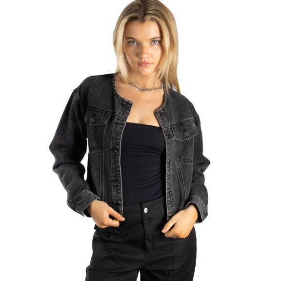 DARING DIVA Women's Elegant Stylish Duster Coat with Buckle Closure XS Black