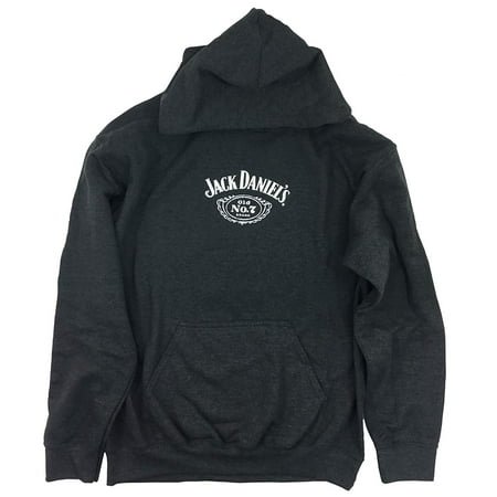 Jack Daniels Charcoal Bottle Label Hoodie