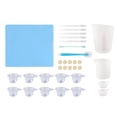 thumbnail image 3 of Dekaim Kit De Herramientas De Taza Medidora De Silicona, Espátula, Guantes Para Dedos, Pipetas, Juego De Herramientas De Mezcla De Resina Epoxi Para Manualidades(33.00 * 10.00 * 5.00cm-Azul), 3 of 5