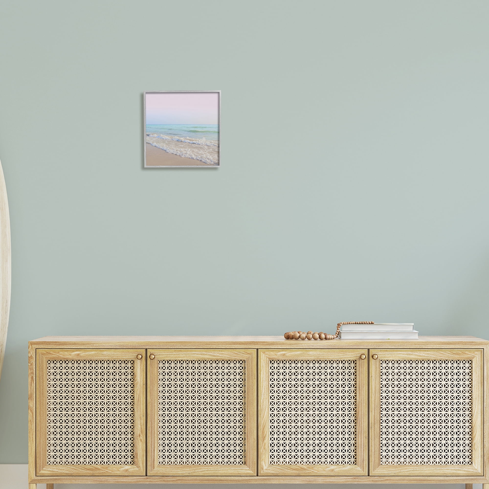 Stupell Industries Aesthetic Beach Pastel Foamy Waves Pink Skies ,12 x 12, Design by Dan Meneely