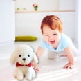 thumbnail image 4 of CSSAD 2025 New 8-inch Simulating Puppies with Red Bow, Pet Dog Plush Doll White Teddy Dog, Children's Birthdays Holiday Gift Boys and Girls Toys, 4 of 6