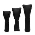 thumbnail image 2 of 3 Uds Golf Cubiertas de Madera para Cabeza para Club de Golf Funda Protectora para Tacos de Golf Suave Cuello Largo Cubiertas de Cabeza de Madera para Negro, 2 of 8