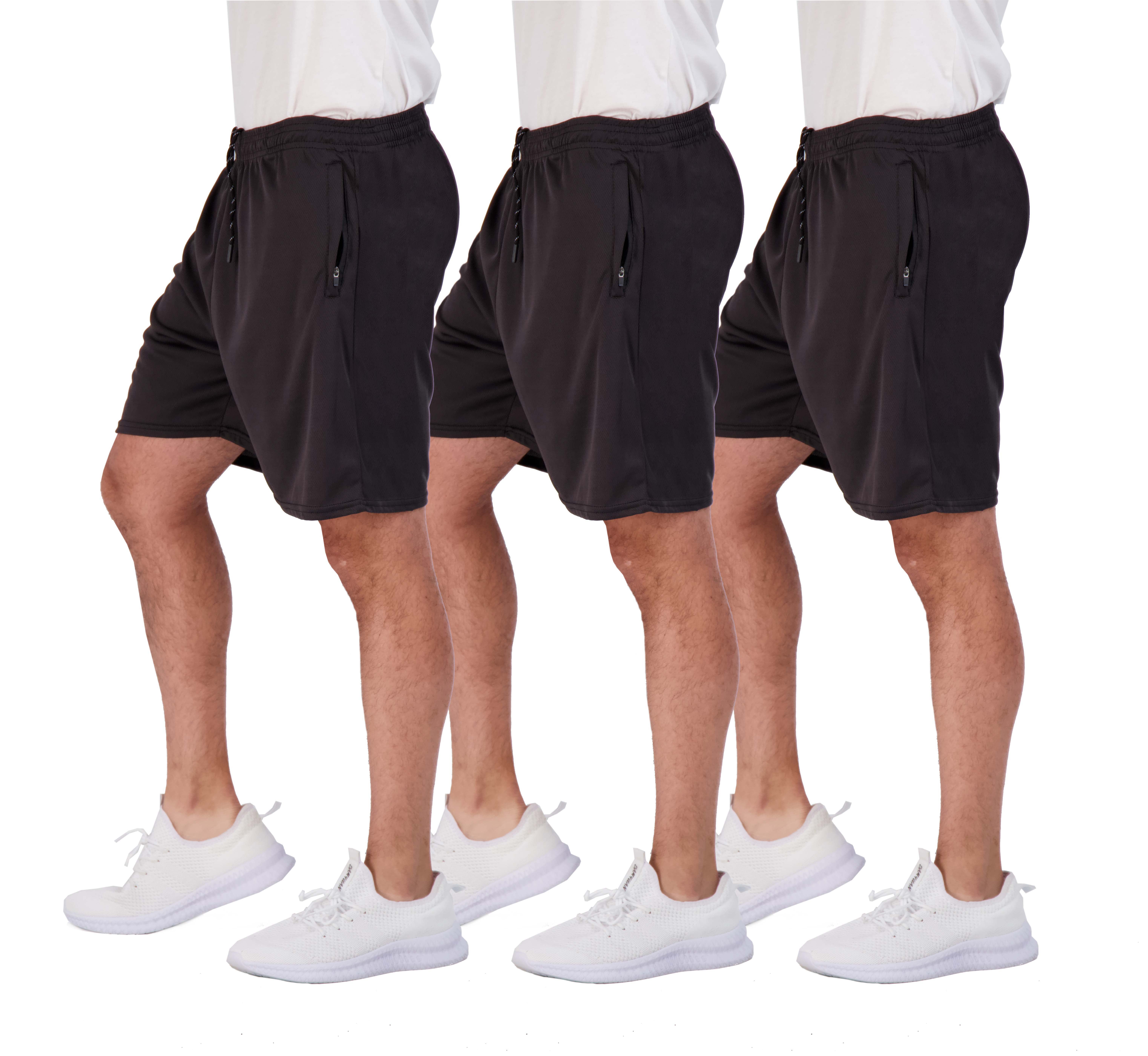 BROKIG Mens Gym Shorts Athletic Running Mesh Shorts Activewear Quick-Dry with Pockets 