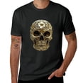 thumbnail image 2 of Creative Skull Flower Sculpture, Skull Statue, Skull Head Design Shirt, Art Display, Outer Space T-shirt Gift, Leisure Breathable Men's, Women's, Boys and Girls, 2 of 4