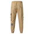 thumbnail image 4 of Vedolay Men Pants Casual Stretch Pants for Men Fashion Joggers Sport Pants Drawstring Sweatpants Slim Workout Pants,Khaki S, 4 of 5
