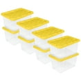 thumbnail image 1 of Sterilite Industrial Storage Box with Carrying Handles, 27 Gal, Yellow, 8 Pack, 1 of 10