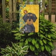 thumbnail image 2 of Summer Sunflowers Wirehair Blue and Tan Dachshund Flag Garden Size 11.25 in x 15.5 in, 2 of 5