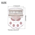 thumbnail image 2 of 17 Keys Thumb Piano,Transparent Cat Paw Portable Finger Piano with Carry Box Musical Note Stickers Tuning Hammer, 2 of 6