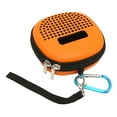 thumbnail image 1 of Estuche para microaltavoz Bluetooth, resistente a golpes, resistente a arañazos, impermeable, portátil, de EVA, semirrígido, con gancho de metal, color naranja, 1 of 12