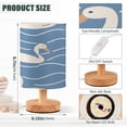 thumbnail image 3 of Swans in Water Wave Bedside Table Lamp Desk Warm Lights with USB Charging Port Cylinder LED Lamps for Bedroom Living Room Office, 3 of 7