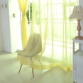 thumbnail image 1 of Transparent Tulle Window Sheer Window Screen Rod Pocket Voile Curtains for Bedroom Living Room 100x200cm (Golden Yellow), 1 of 5