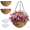 12 inches, variant on 14 Inch Hanging Planters with Coco Liner, Metal Chain Hanging Baskets for Outdoor Plants, Round Hanging Flower Pots for Porch Balcony Garden Patio Decor, Indoor Outdoor Use 2 Pack