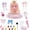 A, variant on Danhjin Toddler Toys, Doll Head for Hair Styling Deluxe Hairstyle Hair Makeup Doll Toys, Hairdresser Pretend Play Game for Girls and Pretend Play, Christmas Gifts Baby Doll Accessories