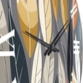 thumbnail image 5 of Designart "Retro Foliage Dream III" Modern Geometric Oversized Wall Clock, 5 of 5