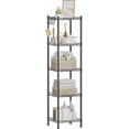thumbnail image 1 of Bathroom Shelf Storage Rack for Small Space with PP Shelf Liners Removable Hook Extendable Design Silver and Translucent ULGRS, 1 of 7