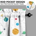 thumbnail image 3 of Abstract Geometric Kitchen Curtains - Vintage Abstract Geometric Tier Cafe Curtains for Bathroom Living RV Rod Pocket Window Drapes 36 Inch 2 Panels Set 28"x36" 2 Panels Window Treatment Tiers, 3 of 4