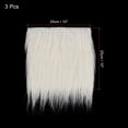 thumbnail image 2 of Unique Bargains Faux Fur Fabric Square, 10x10 Inches Furry Fur Patches Plush Rug White 3Pcs, 2 of 5