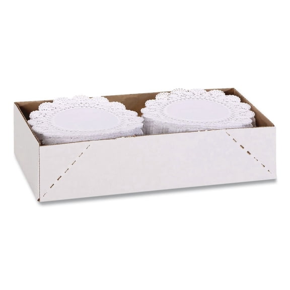 Cambridge Lace Doilies, Round, 12", White, 1000/carton