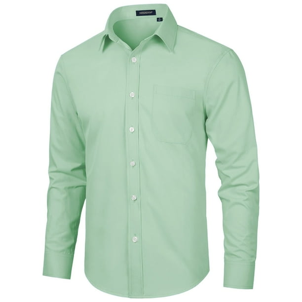 lime green dress shirts for men Yiaed glitter Print Mens Casual Wrinkle Free Short Sleeve Button Down Summer Stretch Shirt-XX-Large Made out of 65% cotton and 35% polyester Lime Green Long Sleeve Shirt