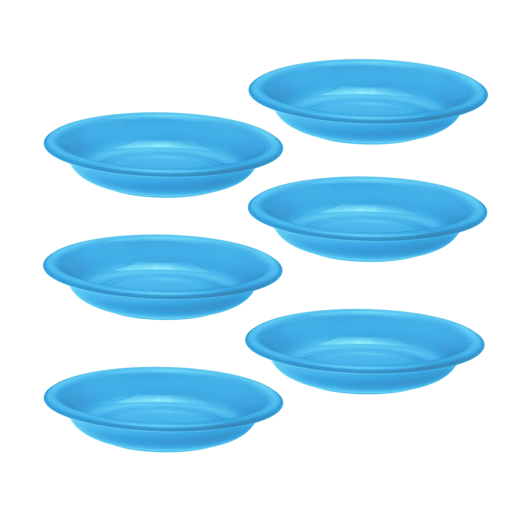 YBM Home Unbreakable Round Deep Plastic Plate 15Ounce Microwavable