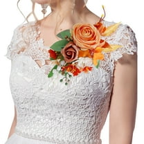 Bridal Corsage Flower Brooch – Artificial Silk Shoulder & Chest Flower for Brides, Bridesmaids, Weddings, Formal Banquets & Party Attire