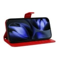 thumbnail image 2 of ELEHOLD Wallet Case for iPhone 17, Butterfly Embossed Phone Case with Kickstand and Card Slots, Shockproof Leather Cover with Wrist Strap,Red, 2 of 6