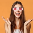 thumbnail image 2 of KAKOWELY 50 Pcs Lunettes pour Enfants Lunettes Rouges pour Films 3d à la Maison Cadeau de la Saint-Valentin Cadeaux de Fête Fournitures d'Anniversaire Récompenses de Classe, 5.91x"X5.12"X1.38 Pouces, 2 of 5