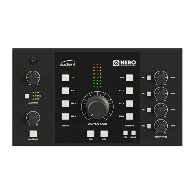 Controlador de monitor Audient Nero Desktop 4 entradas estéreo
