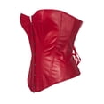 thumbnail image 3 of SAYFUT Fashion Women's Faux Leather Overbust Corset Busiter With G-string Body Shaper Top Bodice Black/Red Plus Size S-6XL, 3 of 7