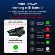 ROCKBROS R1 Motorcycle Helmet Bluetooth Headset, Bluetooth 6.0 Communication System with AI Noise Reduction, 300M Intercom, IP56 Waterproof Hi-Fi Helmet Speakers