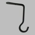 thumbnail image 2 of 6 Inch Iron Metal Wall Hook Plant Hook Bracket - Black Set Of 2, 2 of 8